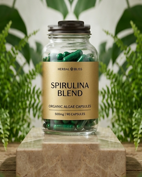 Organic Himalayan Spirulina Bottle